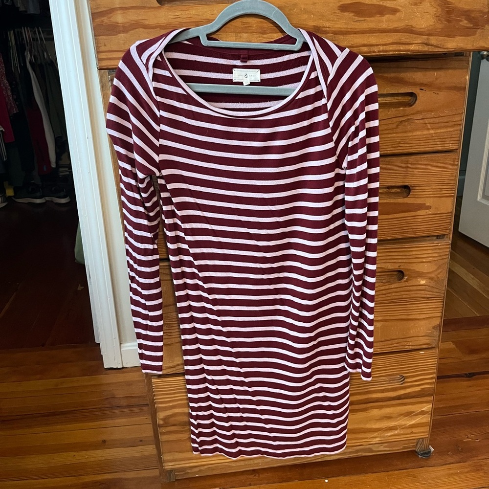 Lou & Grey Signaturesoft Striped Boatneck Dress